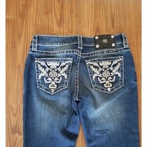 Miss Me bootcut Jeans JP5510B Floral Design Pockets Size 28